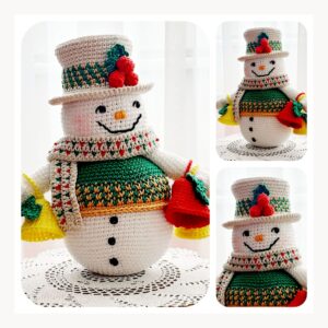 crochet pattern : snowman with bells crochet pattern : snowman with bells