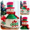 crochet pattern : snowman with birds