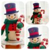 crochet pattern : snowman with candy cane