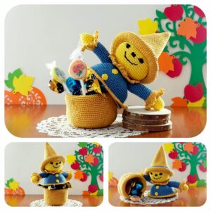 crochet pattern: scarecrow candy box