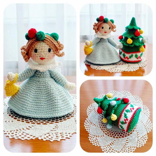 crochet pattern: christmas doll & tree crochet pattern: christmas doll & tree
