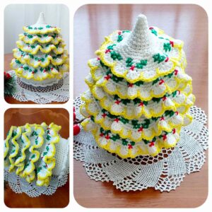 crochet pattern : white christmas tree