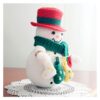 christmas amigurumi crochet pattern – snowman with mini stockings