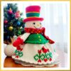 crochet pattern : snowman with birds