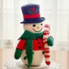 crochet pattern : snowman with candy cane
