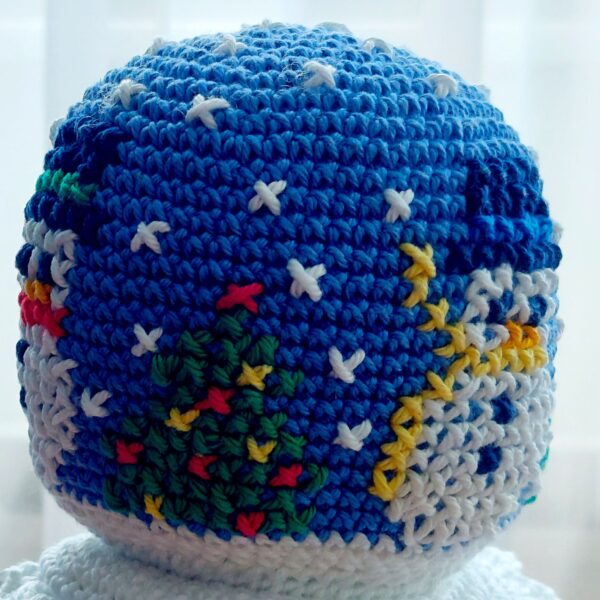 crochet pattern: snow globe with snowman