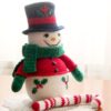 crochet pattern : snowman with candy cane