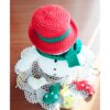 christmas amigurumi crochet pattern – snowman with mini stockings