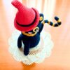 crochet cat pattern with red hat