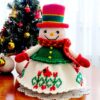 crochet pattern : snowman with birds