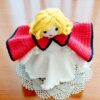amigurumi pattern doll with red hat