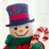 crochet pattern : snowman with candy cane
