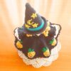 halloween crochet pattern, amigurumi doll with witch hat