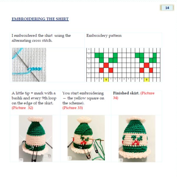 crochet pattern : dolls with bells