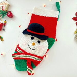 crochet pattern: snowman stocking for the holidays! crochet pattern: snowman stocking for the holidays!