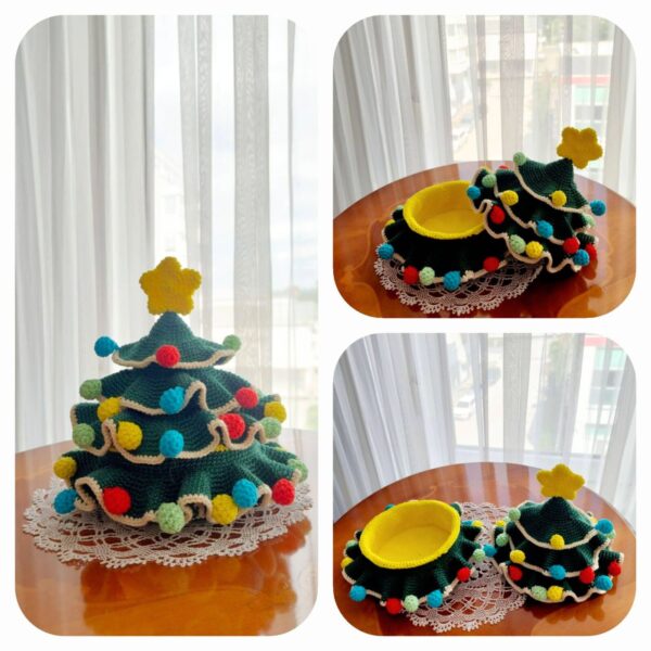 crochet pattern: christmas tree box – holiday decor