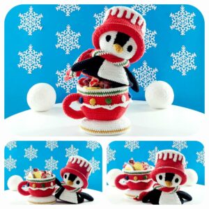 crochet pattern: penguin gift box crochet pattern: penguin gift box