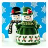 crochet pattern: snowman couple