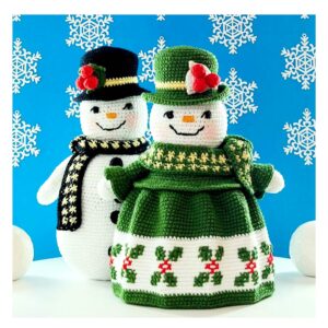 crochet pattern: snowman couple