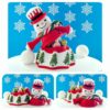 crochet pattern: snowman girl box