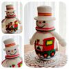 crochet pattern: snowman with embroidered train