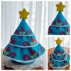 crochet pattern: blue christmas tree with star