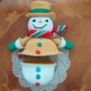 crochet pattern: snowman gingerbread box