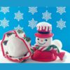 crochet pattern: snowman girl box