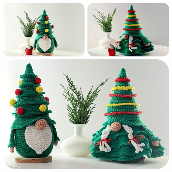crochet pattern: christmas couple gnomes with tree hats crochet pattern: christmas couple gnomes with tree hats