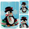 crochet pattern: penguin with christmas balls