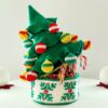 crochet pattern: christmas tree box