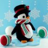 crochet pattern: penguin with christmas balls