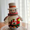 crochet pattern: snowman with embroidered train