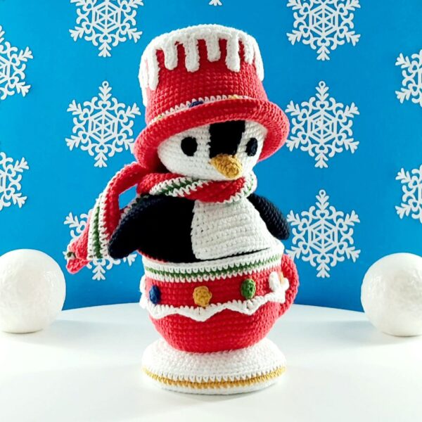 crochet pattern: penguin gift box crochet pattern: penguin gift box
