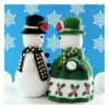 crochet pattern: snowman couple