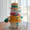 crochet pattern: snowman gingerbread box