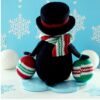 crochet pattern: penguin with christmas balls