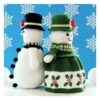 crochet pattern: snowman couple
