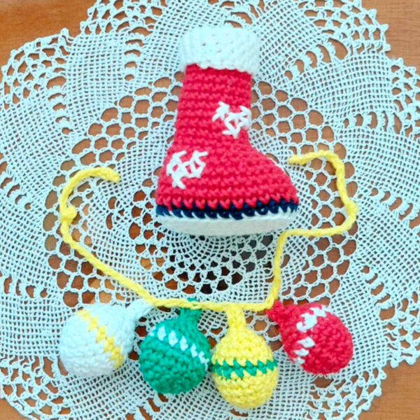 christmas crochet pattern set: snowman and doll