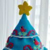 crochet pattern: blue christmas tree with star