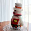 crochet pattern: snowman with embroidered train