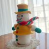 crochet pattern: snowman gingerbread box