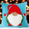 pillow gnome crochet pattern with santa hat