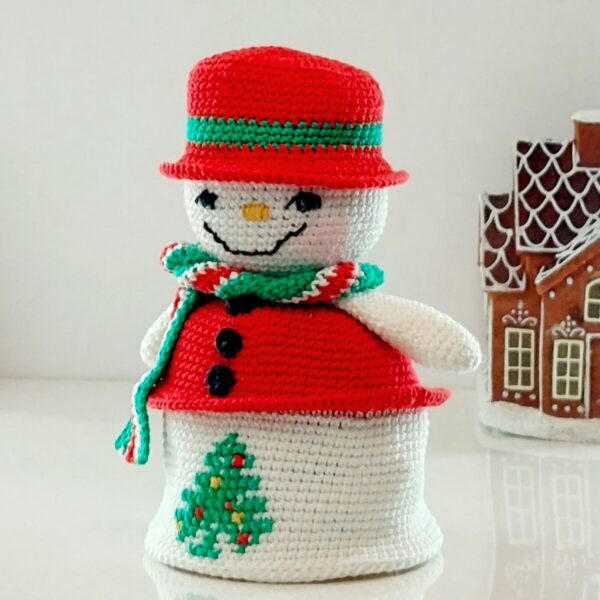 crochet pattern: reversible snowman
