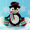 crochet pattern: penguin with christmas balls