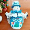 crochet pattern snowman with embroidered reindeer
