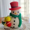 christmas crochet pattern set: snowman and doll