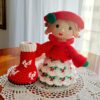 christmas crochet pattern set: snowman and doll