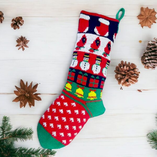 crochet pattern: christmas stocking