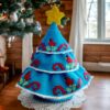 crochet pattern: blue christmas tree with star